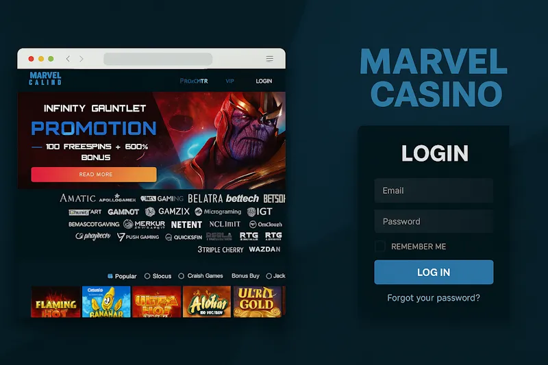 Marvel casino — aplikacja mobilna